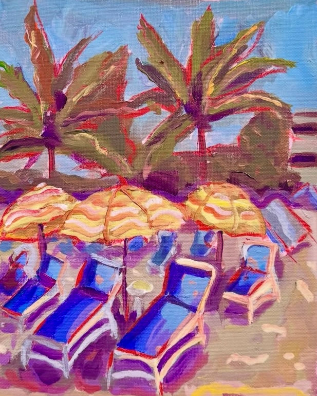 Skylark Negril Beach Art 8x10 original
