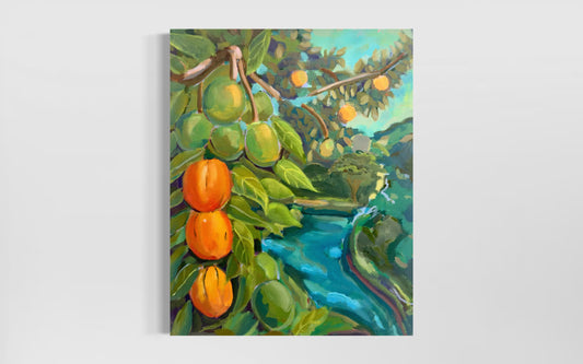Mango Season Painting - 16x20 inches Acrylic & Oil on Canvas