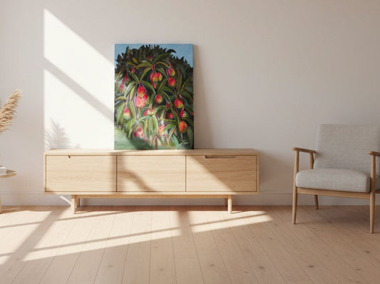 Mango tree painting in living room