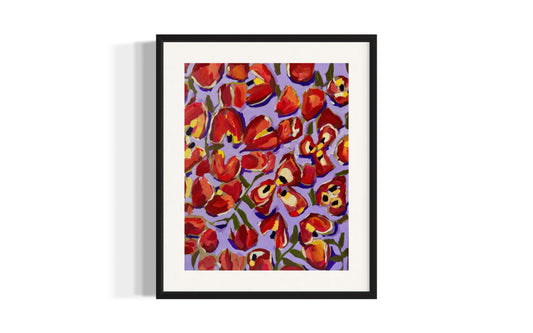 Ackee tree painting, vibrant colors, Jamaican art print, Kitchen art, Caribbean art