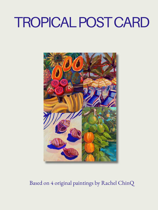 Tropical Art Bundle: Bookmarks, Postcard, Sticker
