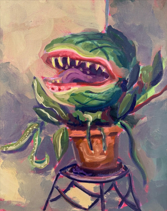 Little Shop of Horrors - Venus Fly Trap Original Painting