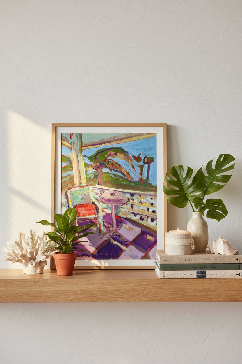 Art Print - Summer Day Balcony - 8x10