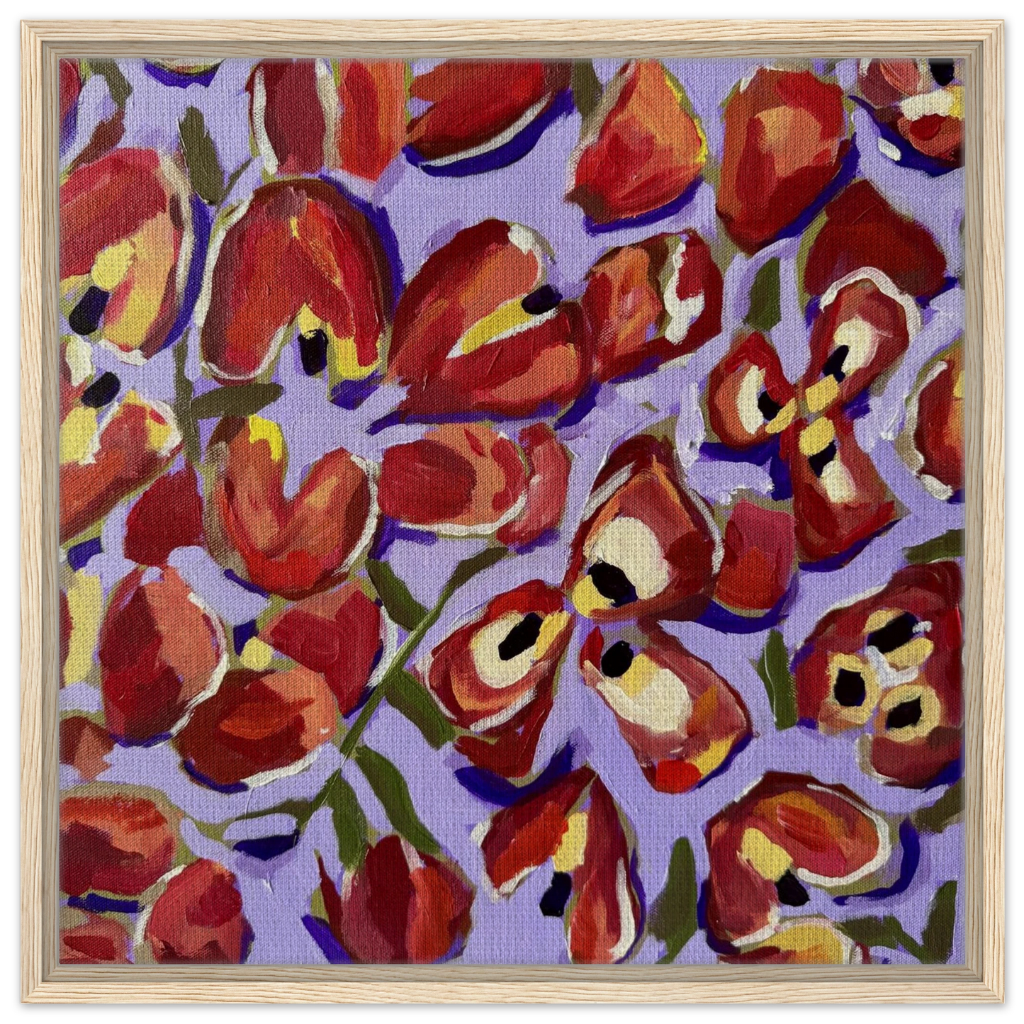 Ackee Fruit painting framed 
