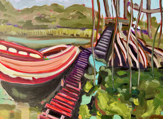 Jamaica River Jump Point Original Art
