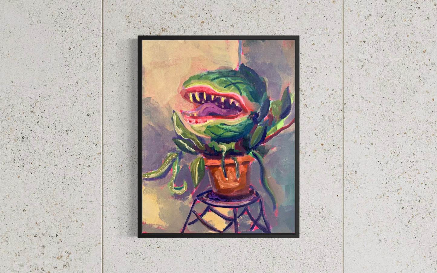 Little Shop of Horrors - Venus Fly Trap Original Painting