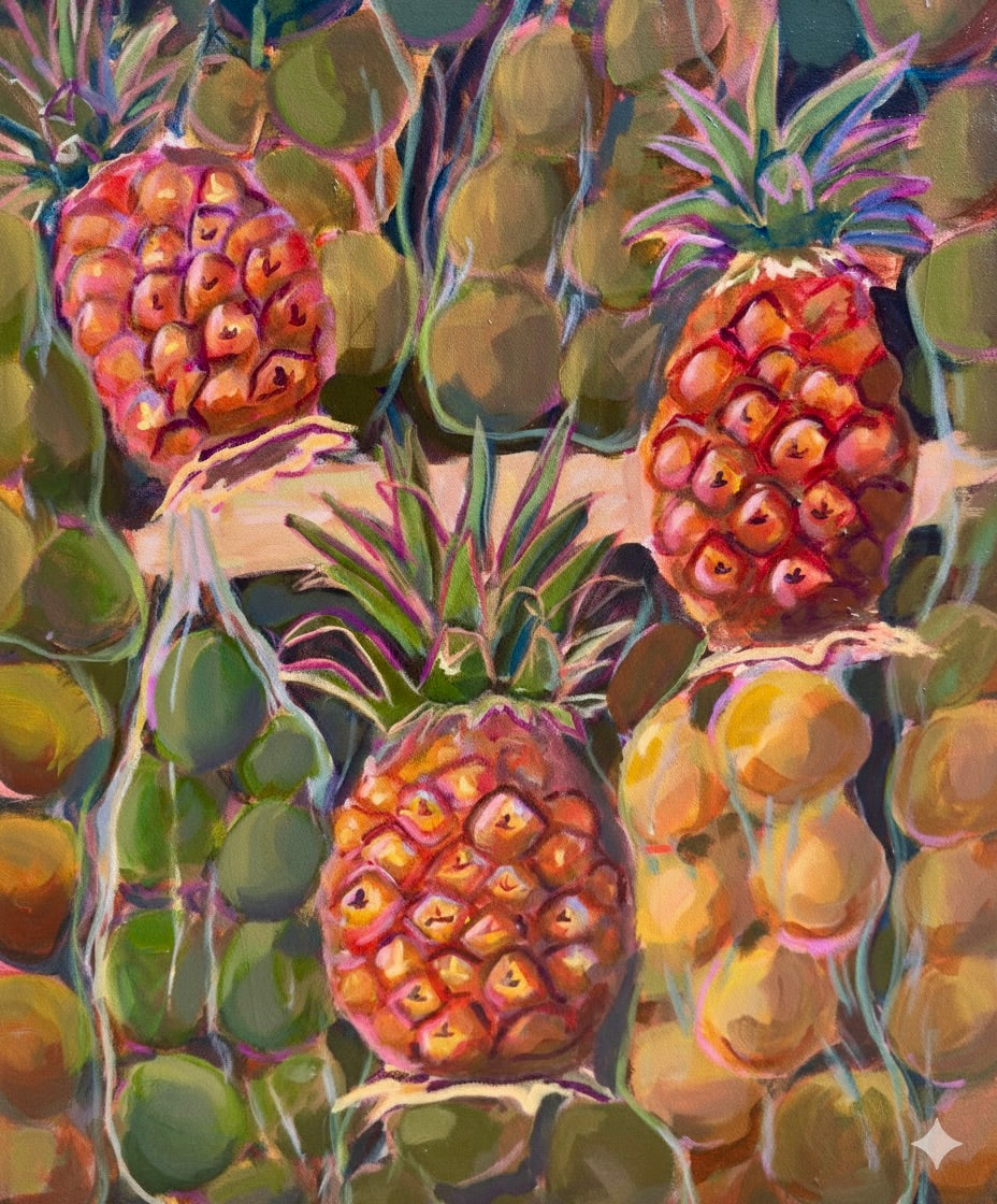 Caribbean Pineapple Art Print 8x10