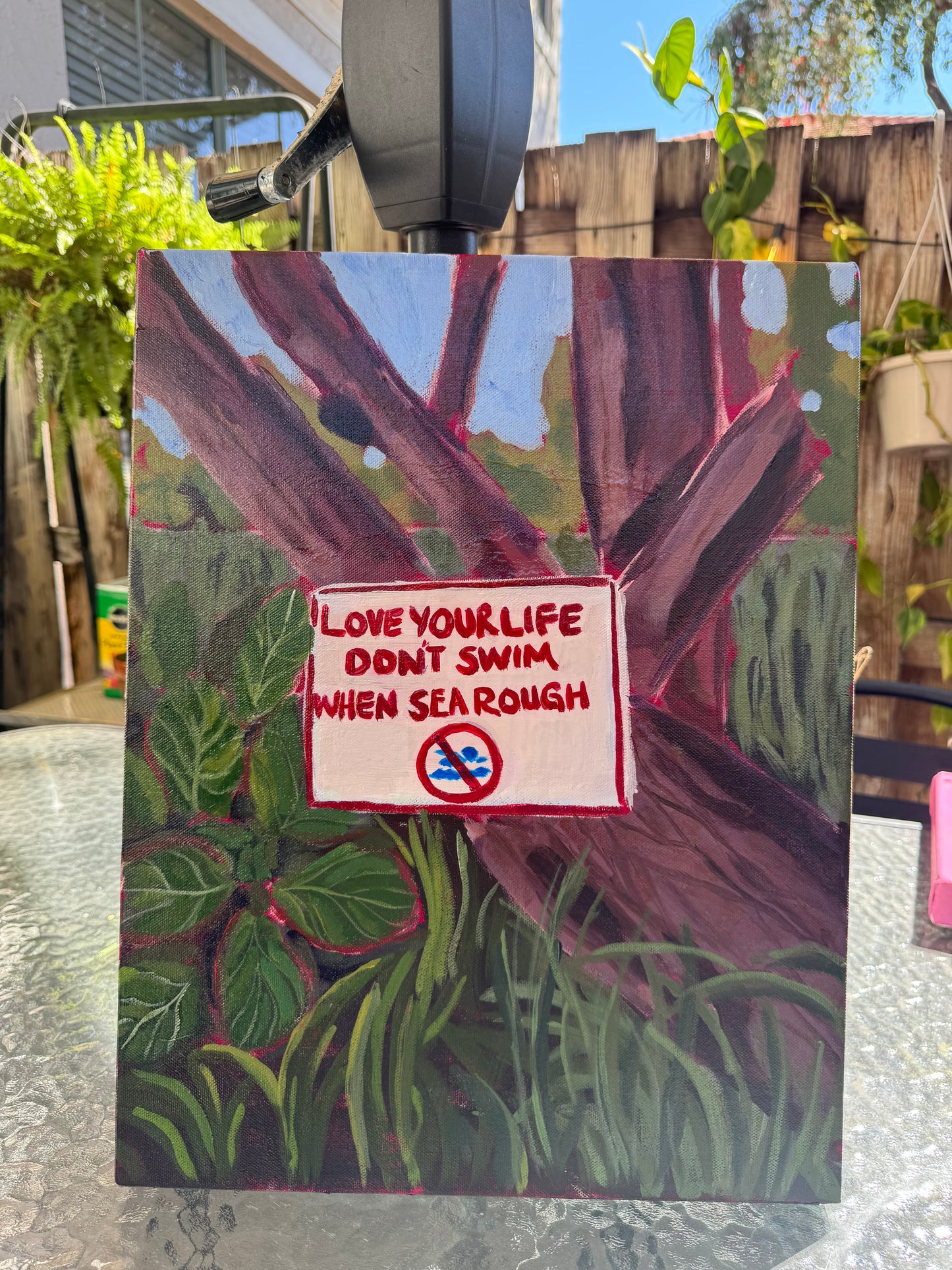 Patois Sign Original Painting 14x18