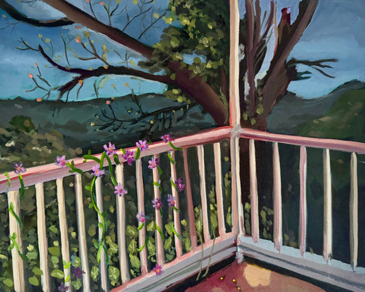 Blue Mountain Jamaica Balcony Painting