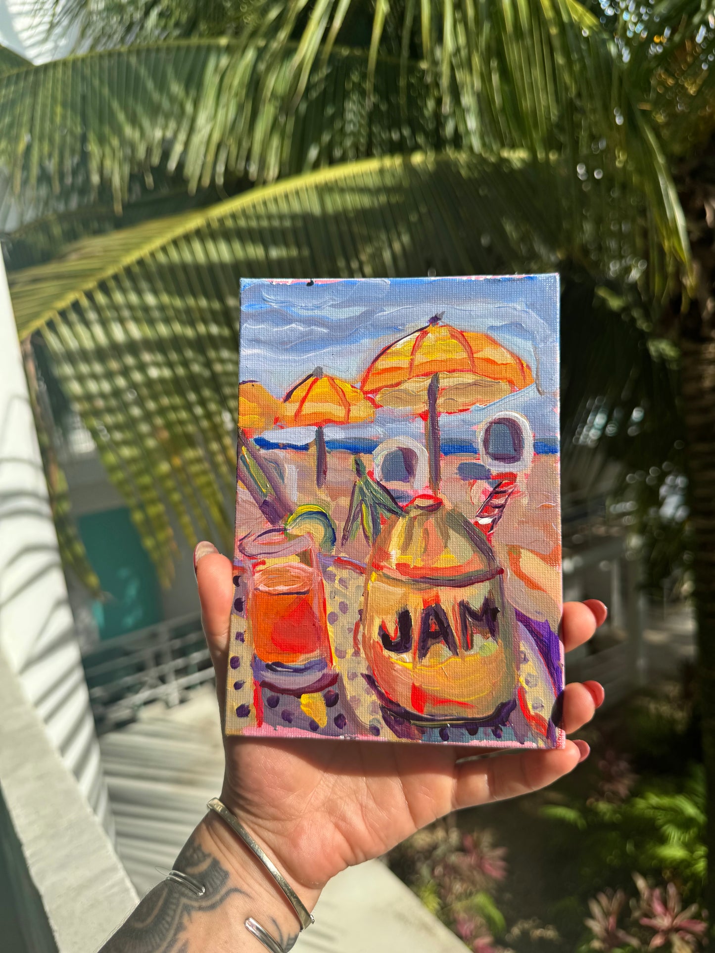 Negril Jamaica Beach - Original 5x7 Painting