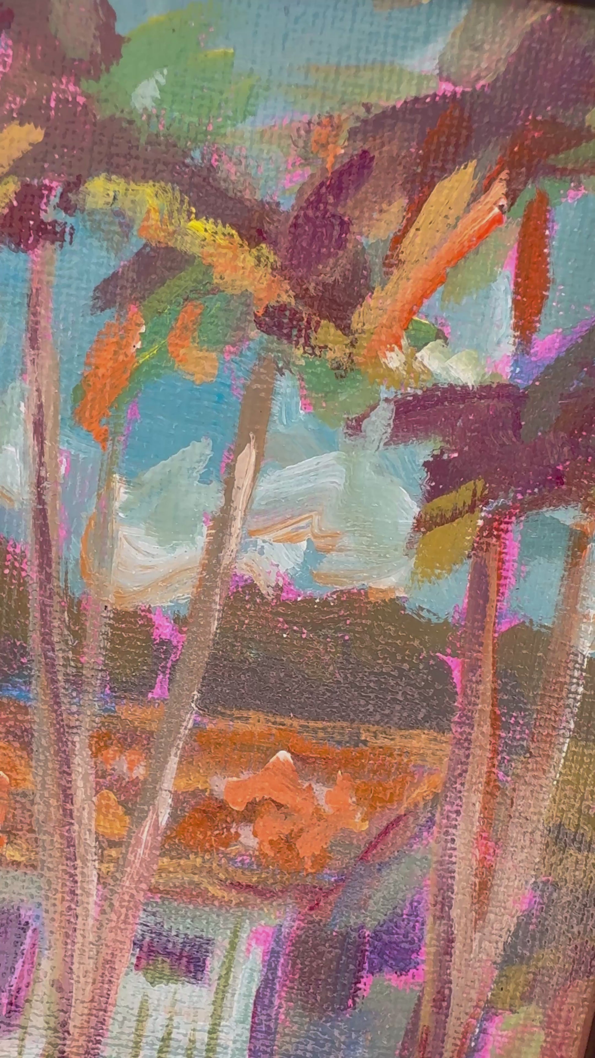 Video of a painting of a house in colors 