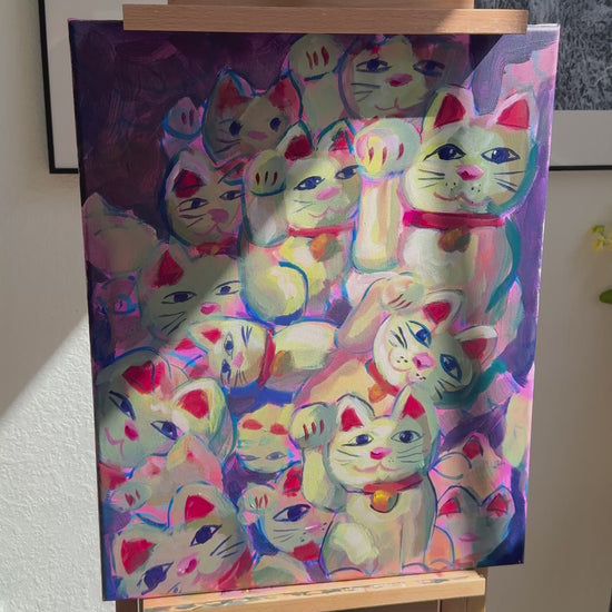 Video of cats painting 