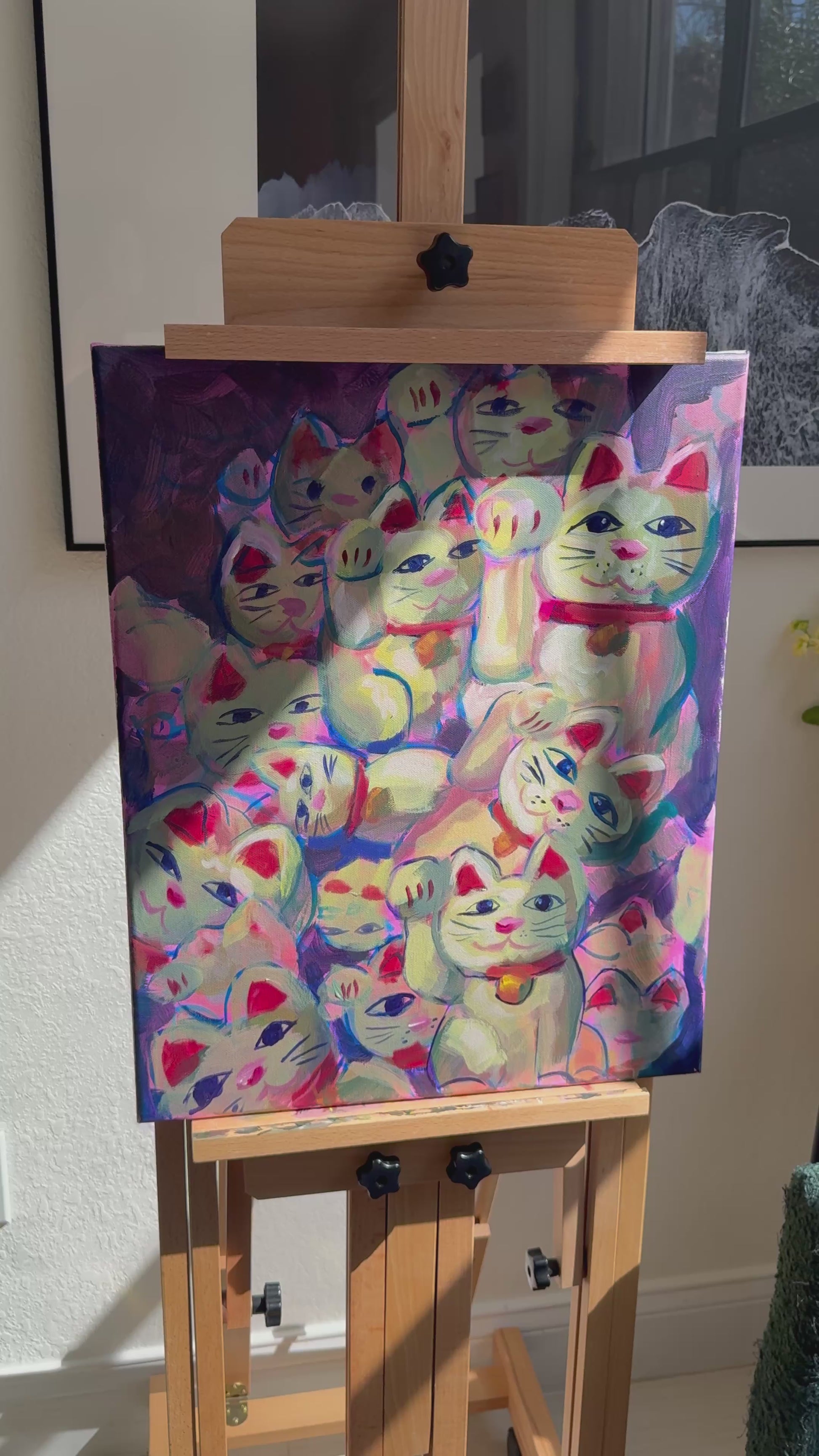 Video of cats painting 