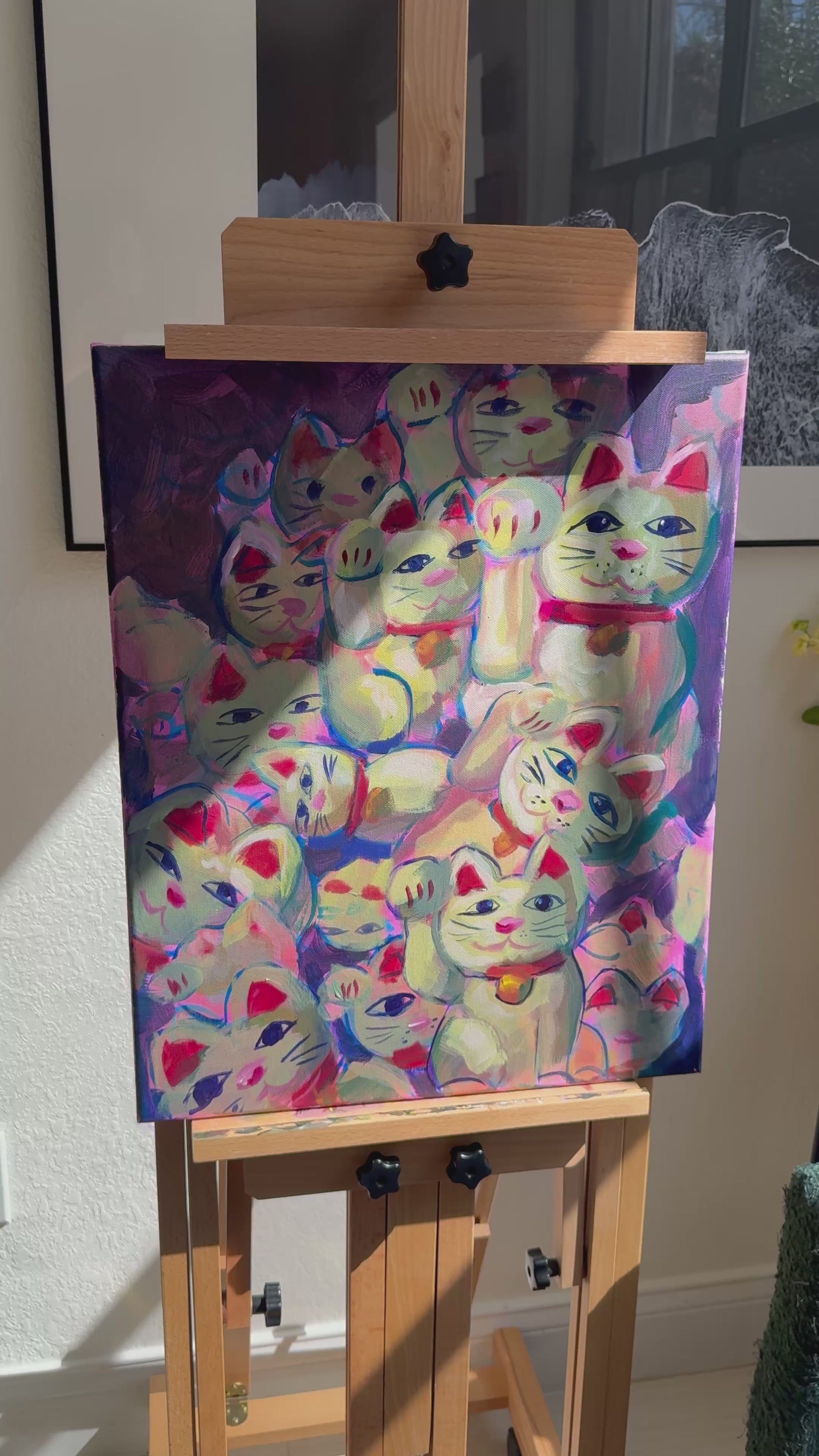 Video of cats painting 